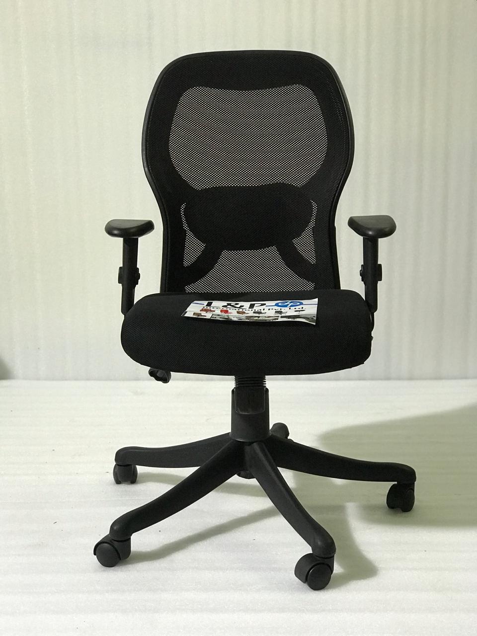FC414- Matrix Medium Back Mesh Chair with Adjustable Armrest